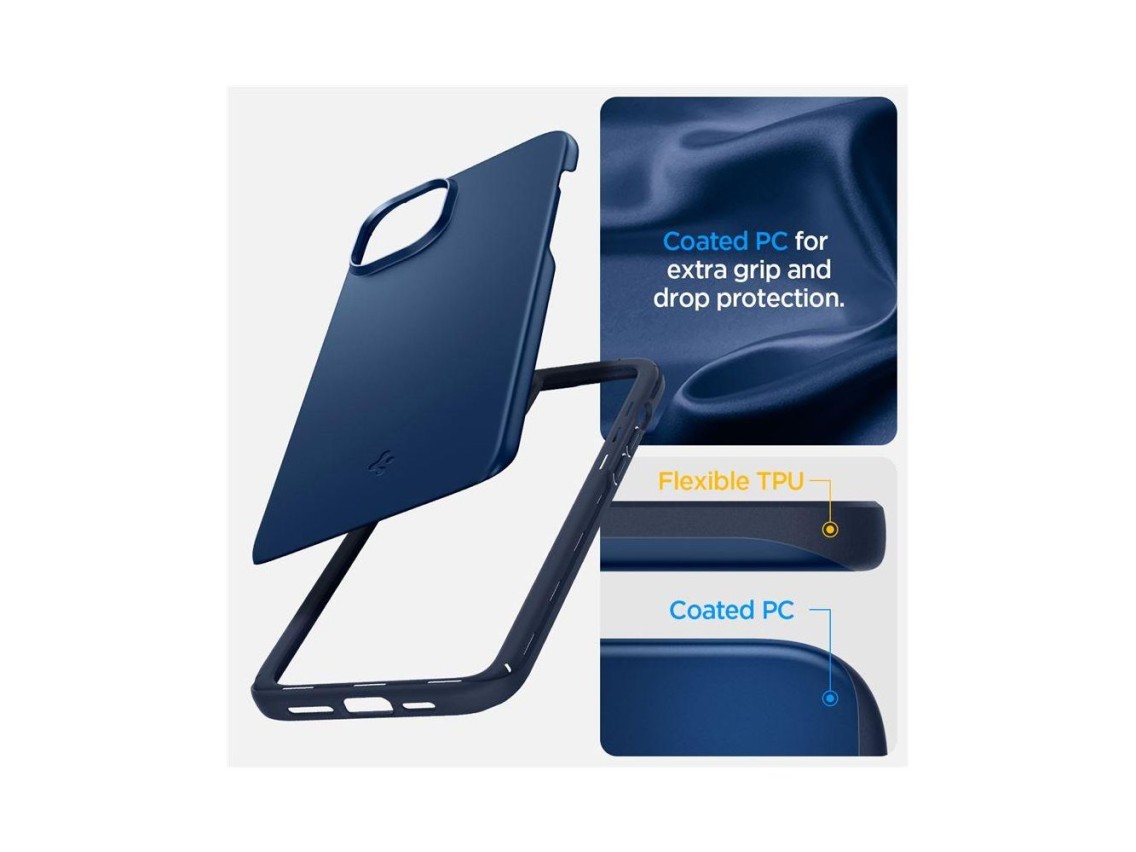 Spigen Thin Fit iPhone 15 Plus Case - Blue