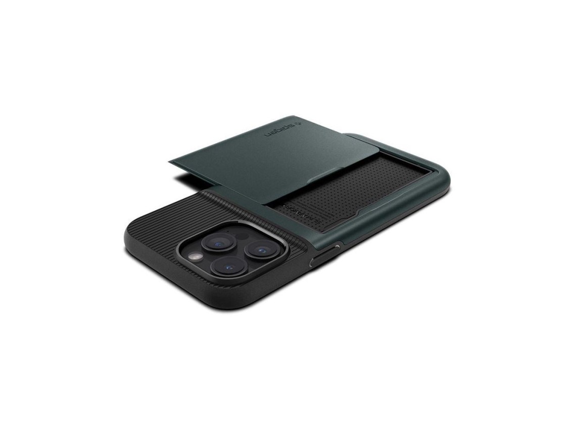 Funda Spigen Slim Armor CS para iPhone 15 Pro Max - Verde oscuro