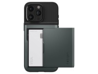 Funda Spigen Slim Armor CS para iPhone 15 Pro Max - Verde oscuro Funda Spigen Slim Armor CS para iPhone 15 Pro Max - Verde oscuro