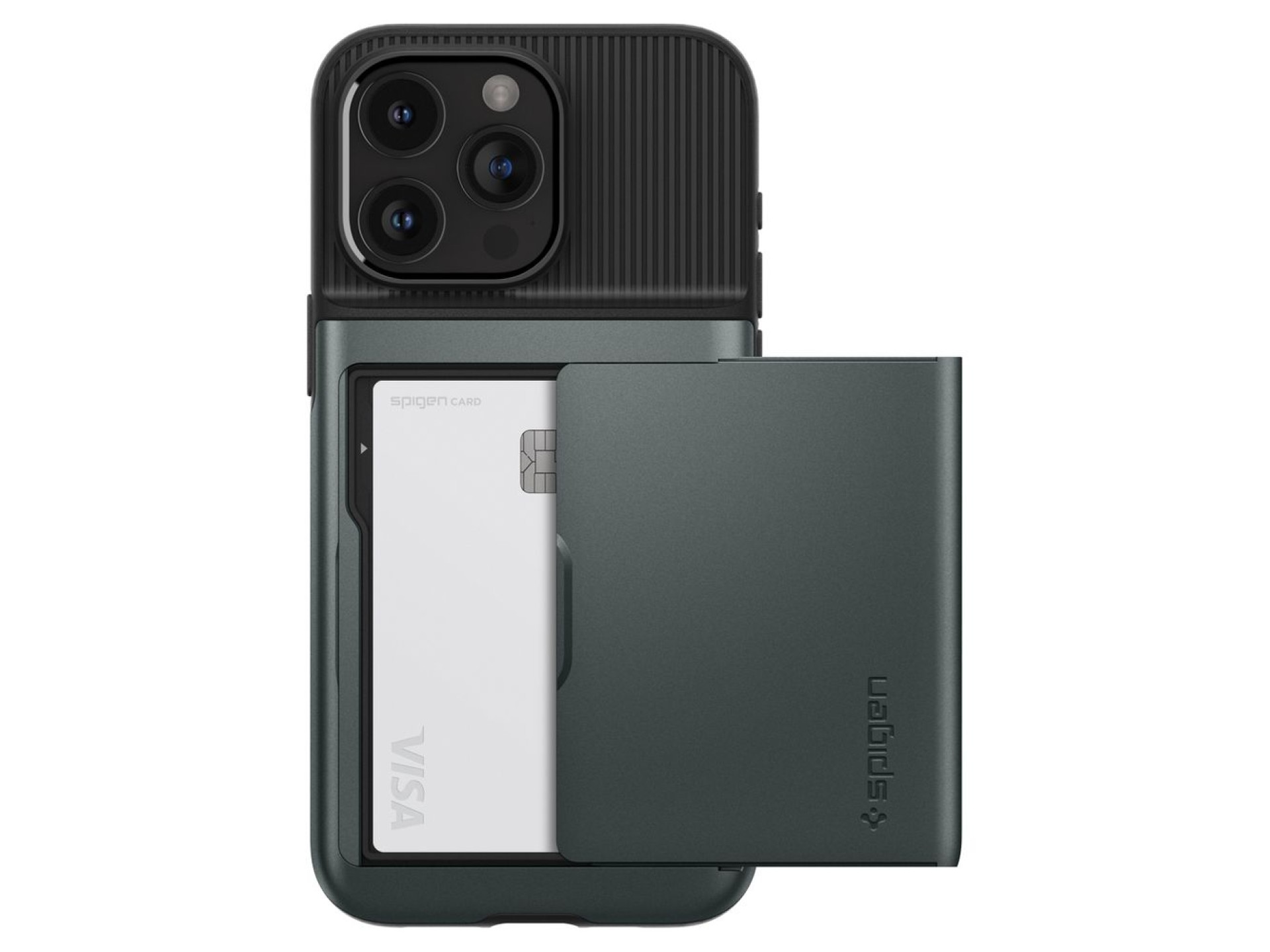 Funda Spigen Slim Armor CS para iPhone 15 Pro Max - Verde oscuro