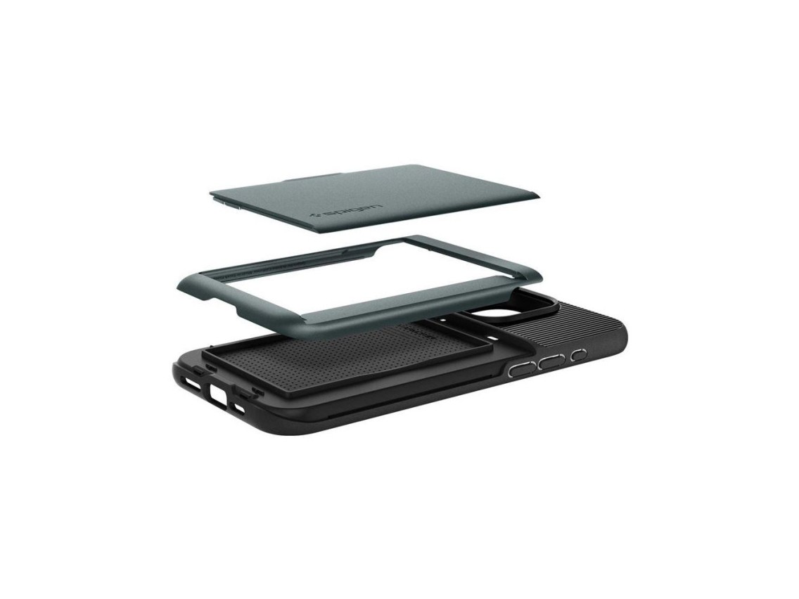 Funda Spigen Slim Armor CS para iPhone 15 Pro Max - Verde oscuro
