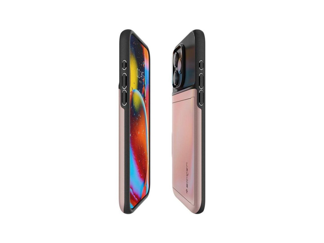 Capa Spigen Slim Armor CS para iPhone 15 Pro Max - Rosa