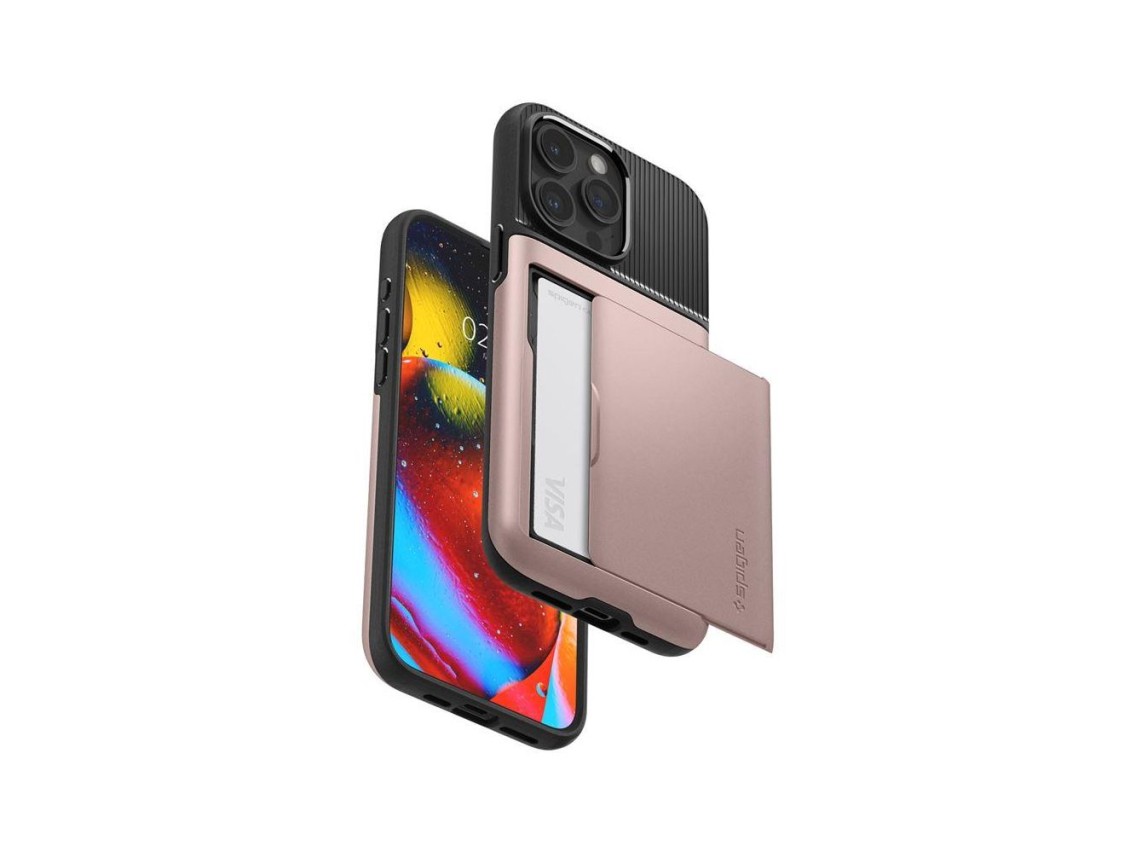 Capa Spigen Slim Armor CS para iPhone 15 Pro Max - Rosa
