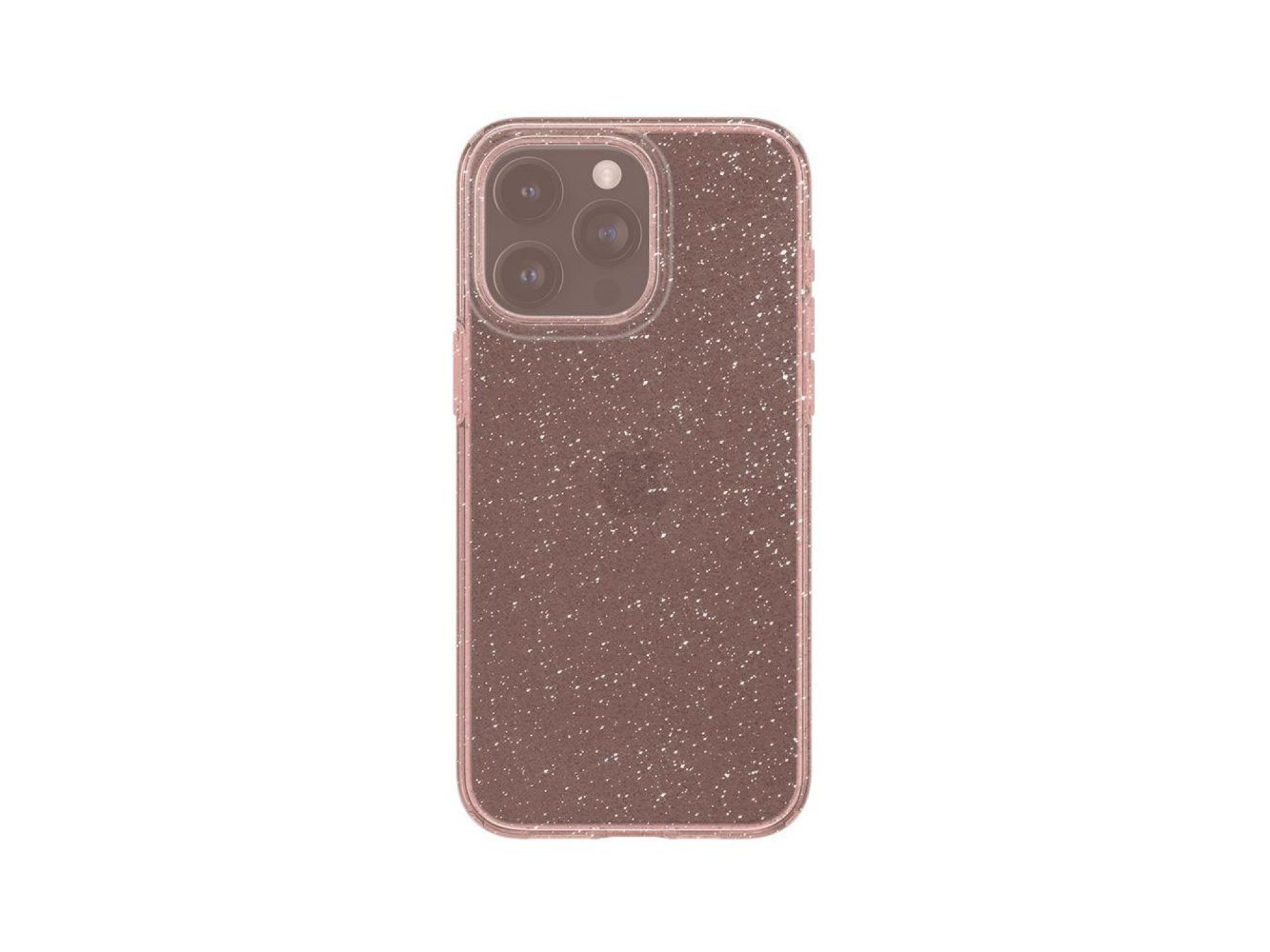 Capa Spigen Liquid Crystal Glitter para iPhone 15 Pro Max - Rosa/Transparente