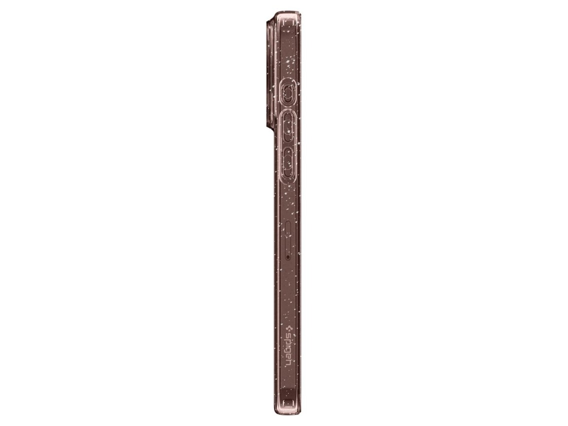 Capa Spigen Liquid Crystal Glitter para iPhone 15 Pro Max - Rosa/Transparente