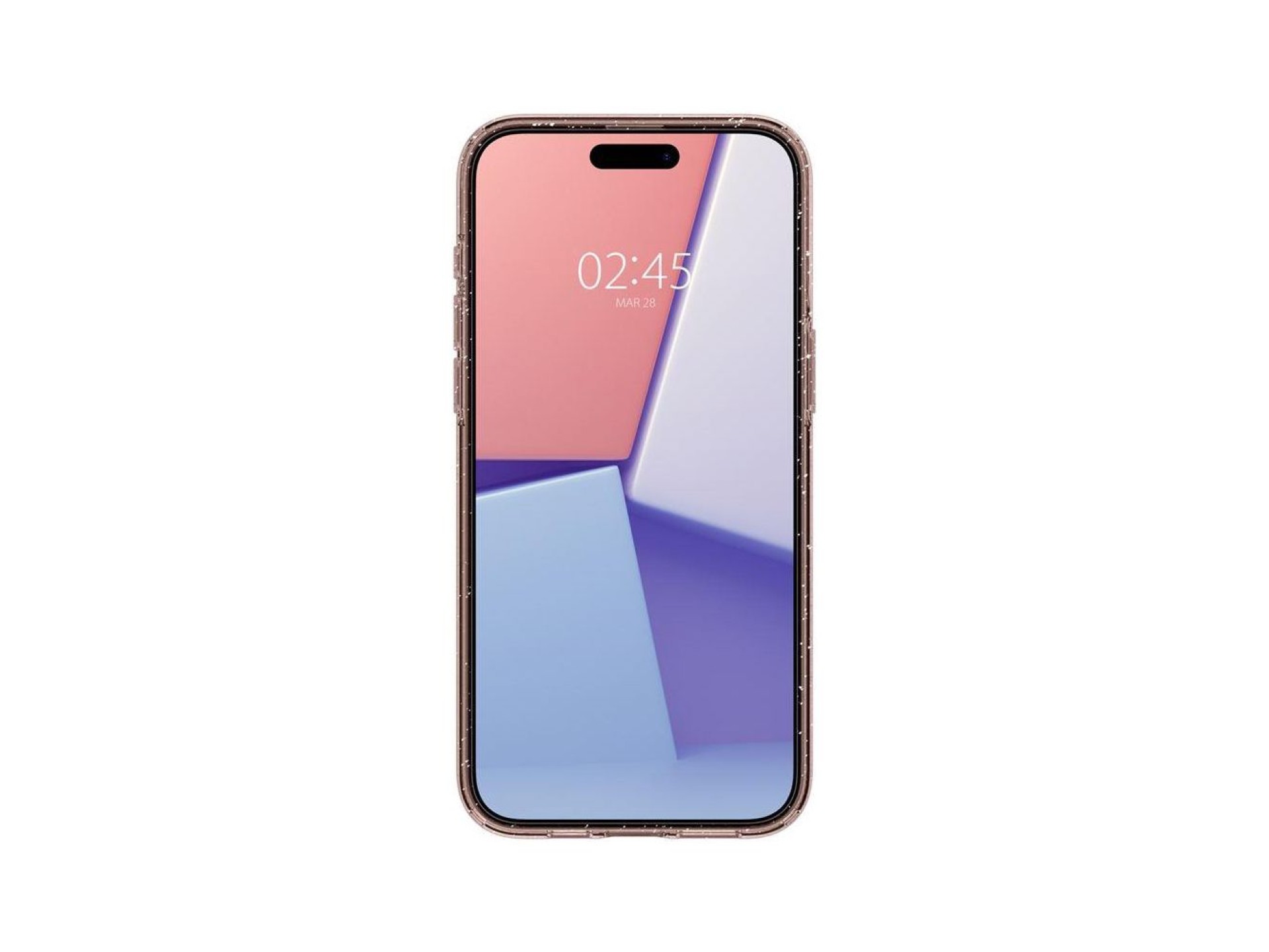 Capa Spigen Liquid Crystal Glitter para iPhone 15 Pro Max - Rosa/Transparente