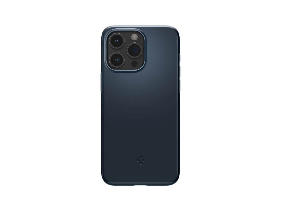Funda Spigen Thin Fit para iPhone 15 Pro Max - Metal negro