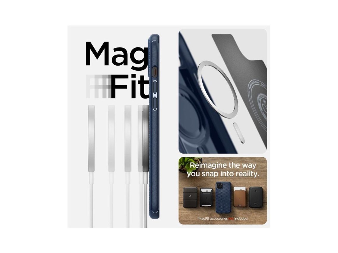 Capa Spigen Mag Armor com MagSafe para iPhone 15 Plus - Azul