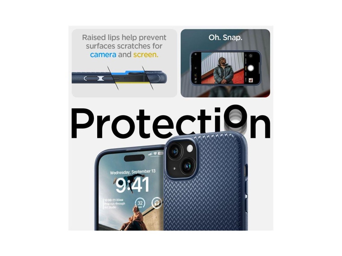 Capa Spigen Mag Armor com MagSafe para iPhone 15 Plus - Azul
