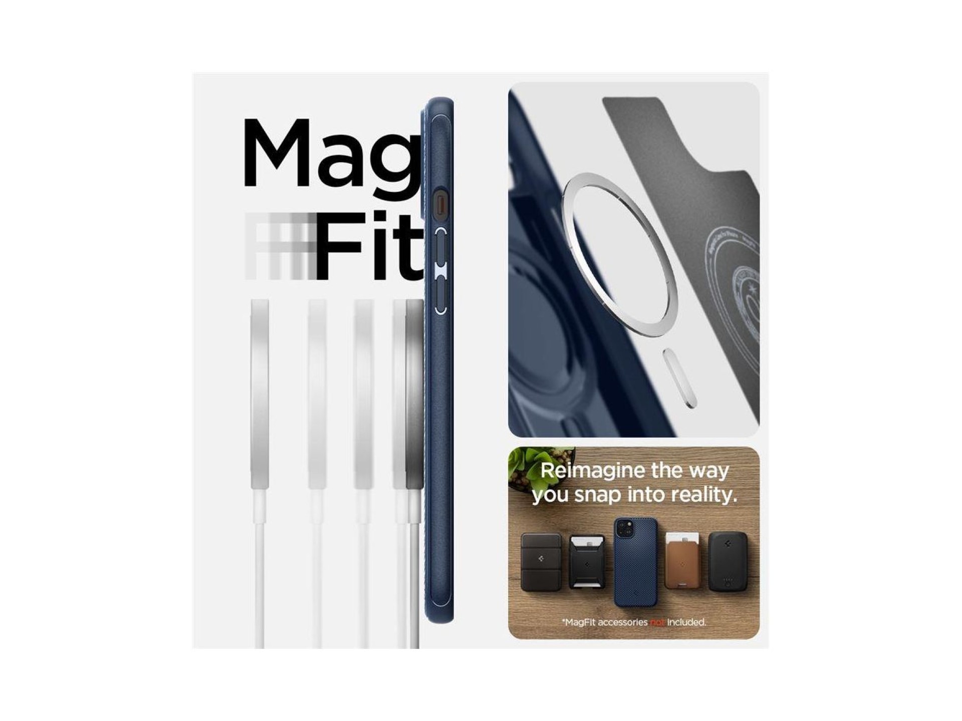 Capa Spigen Mag Armor com MagSafe para iPhone 15 Plus - Azul