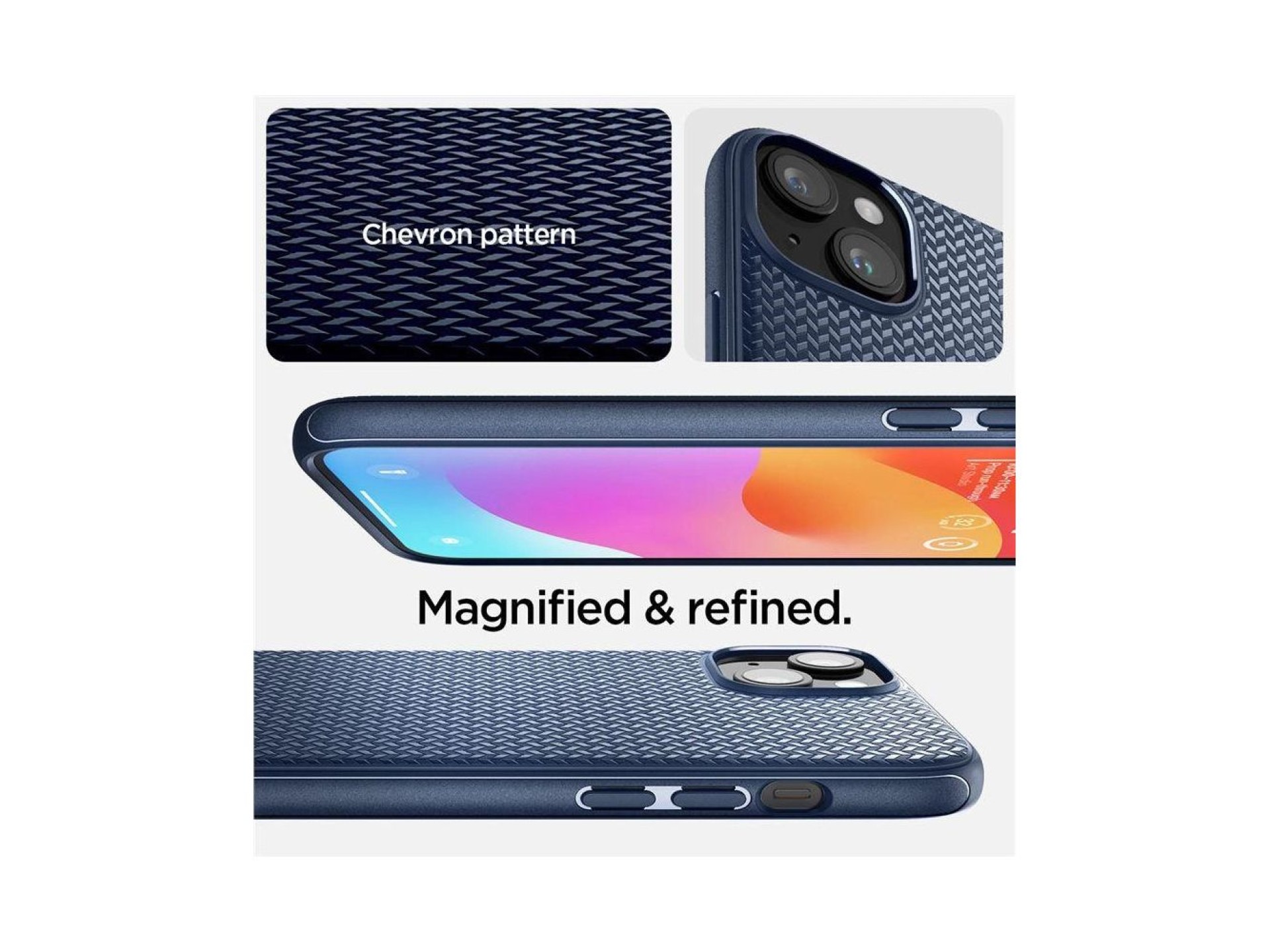 Capa Spigen Mag Armor com MagSafe para iPhone 15 Plus - Azul