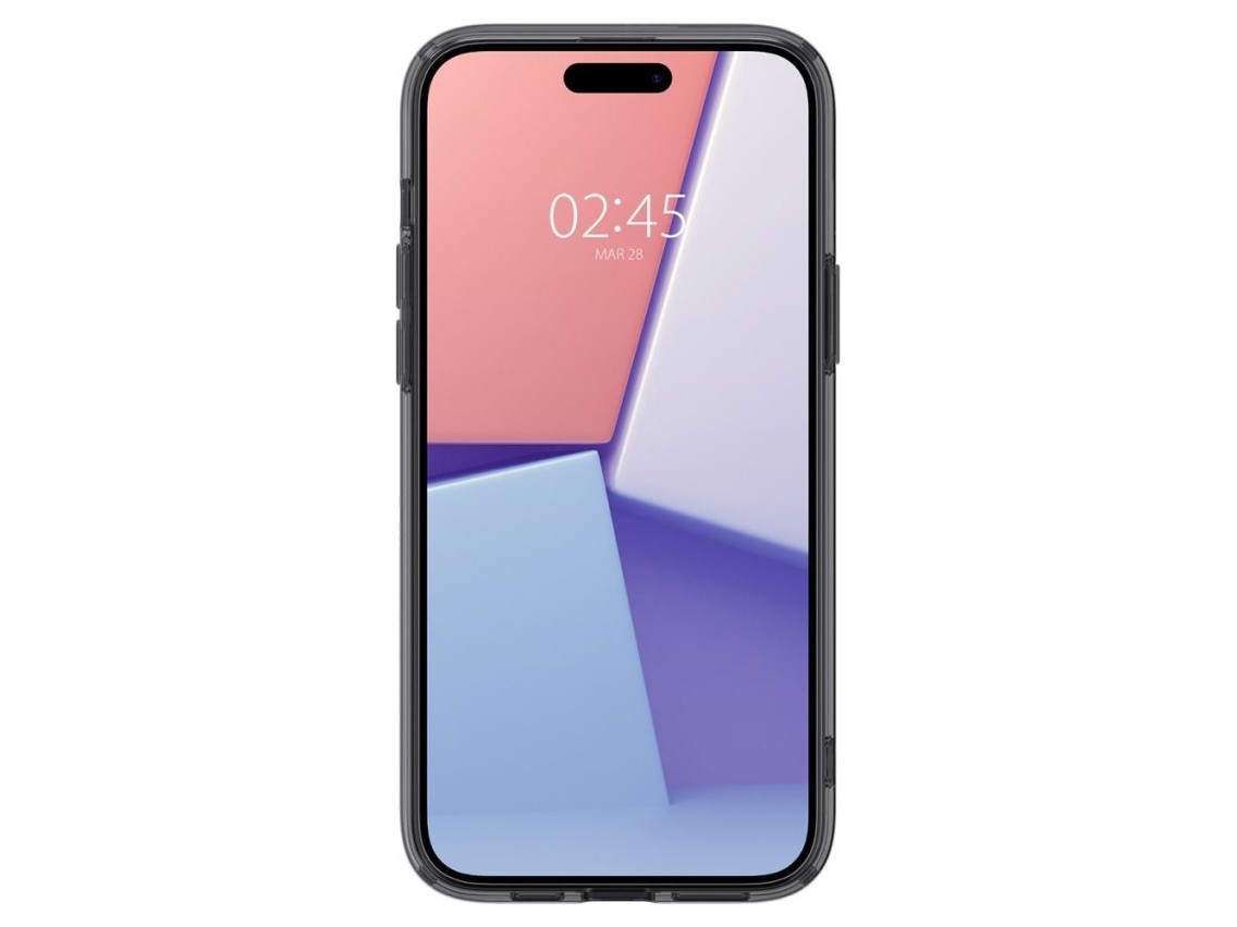 Capa Spigen Ultra Hybrid Mag com MagSafe para iPhone 15 Plus - Cinza Escuro (Estampa Zero One)