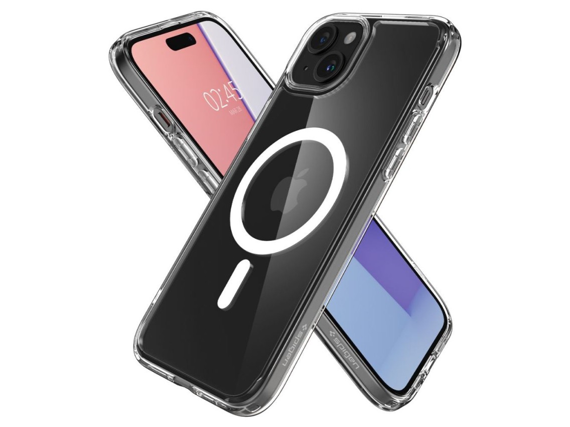 Capa Spigen Ultra Hybrid Mag com MagSafe para iPhone 15 Plus - Branca