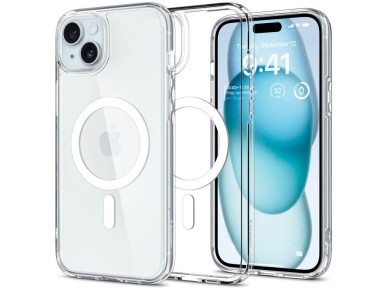 Spigen Ultra Hybrid Mag Case with MagSafe for iPhone 15 Plus - White Spigen Ultra Hybrid Mag Case with MagSafe for iPhone 15 Plus - White