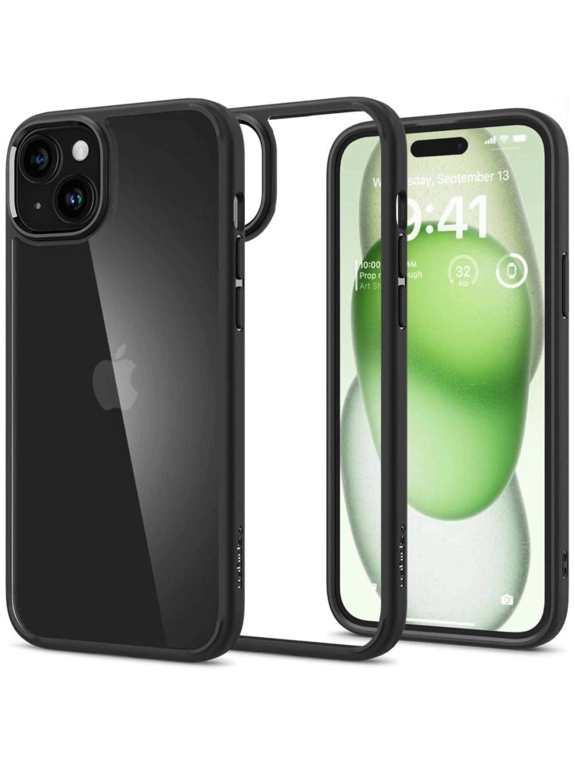 Funda Spigen Ultra Hybrid para iPhone 15 Plus - Negro mate