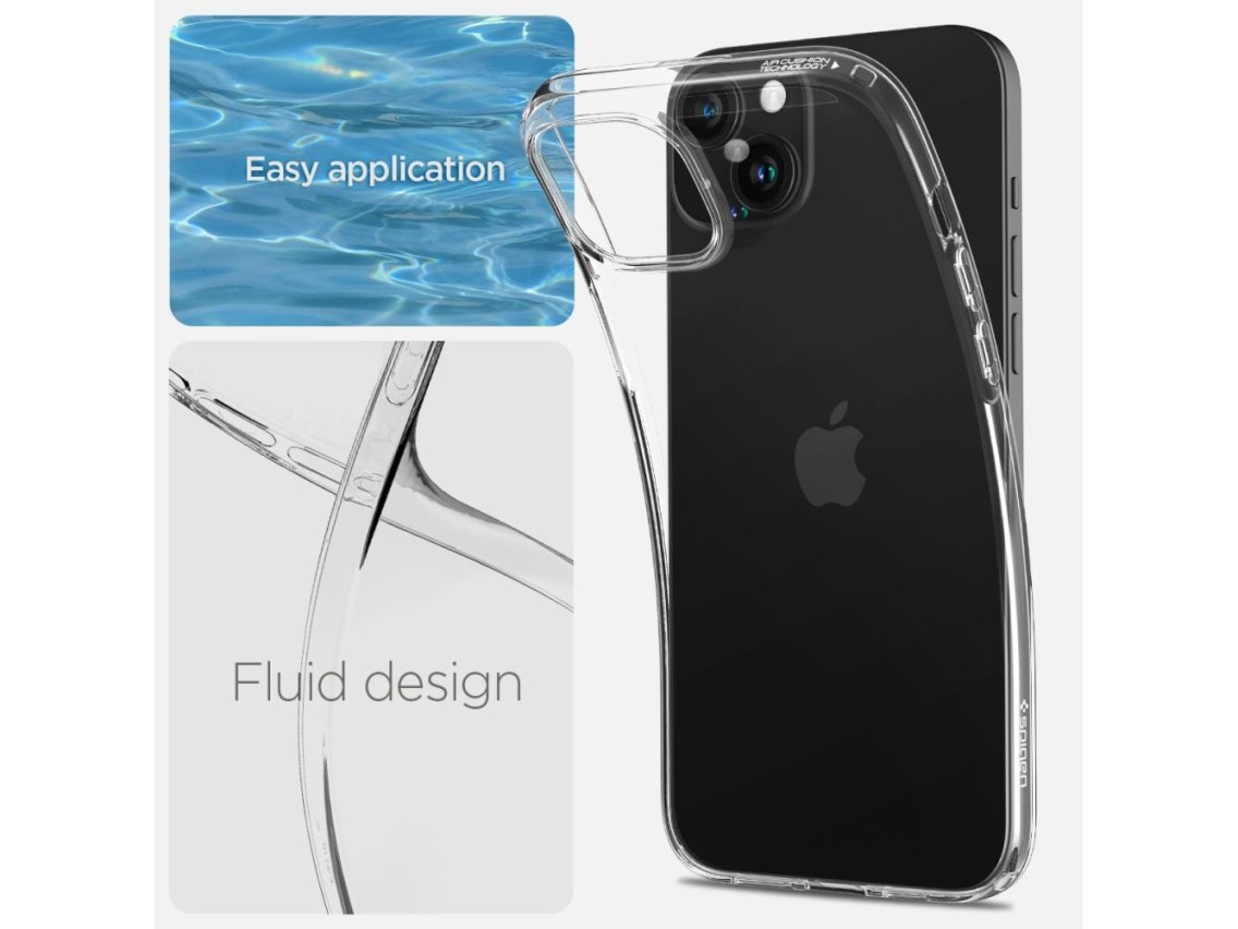 Capa Spigen Liquid Crystal para iPhone 15 Plus - Transparente