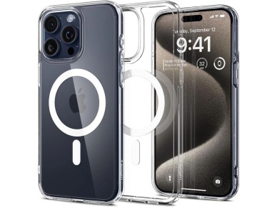 Spigen Ultra Hybrid Mag Case with MagSafe for iPhone 15 Pro Max - White Spigen Ultra Hybrid Mag Case with MagSafe for iPhone 15 Pro Max - White