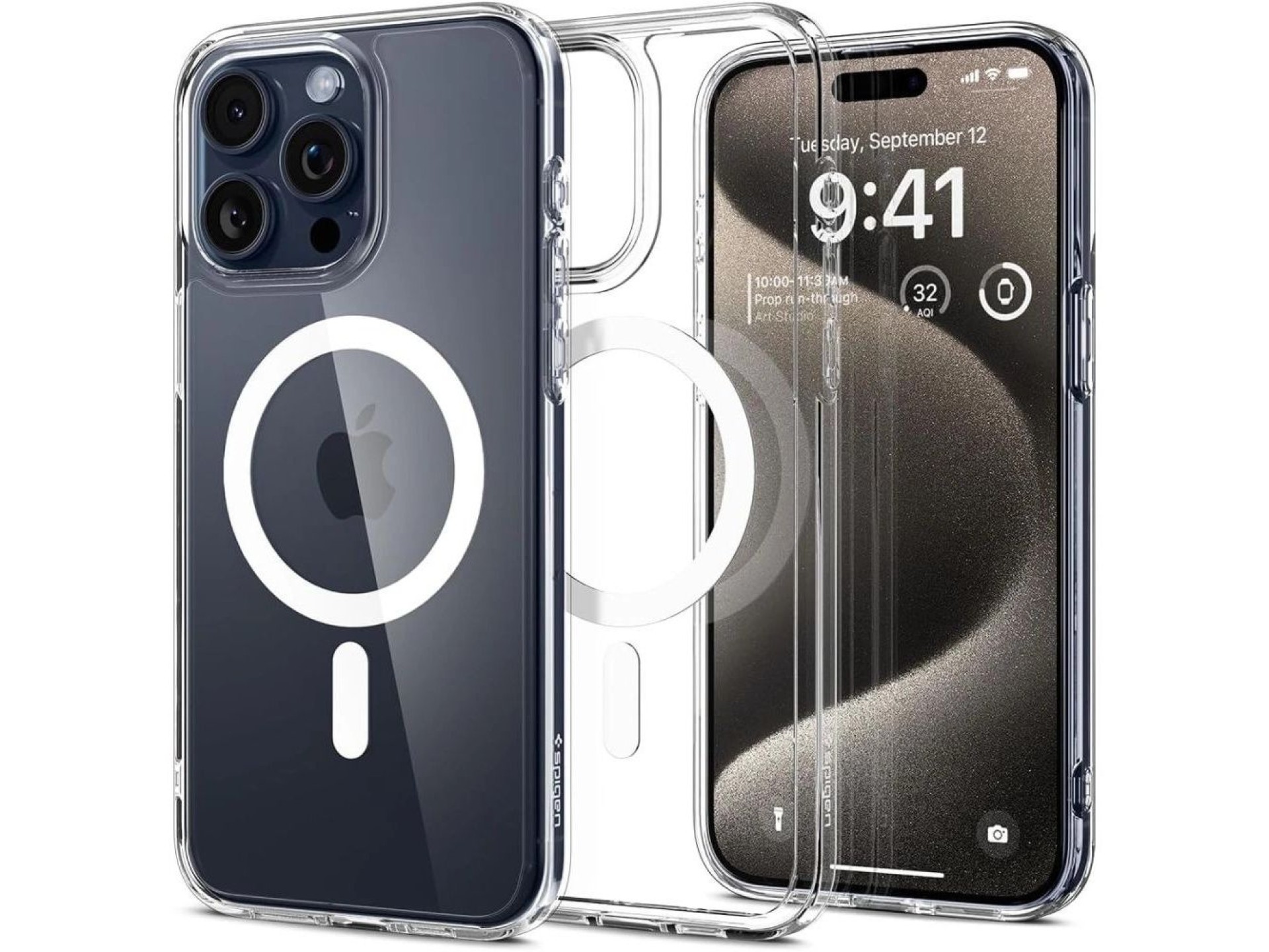 Spigen Ultra Hybrid Mag Case with MagSafe for iPhone 15 Pro Max - White