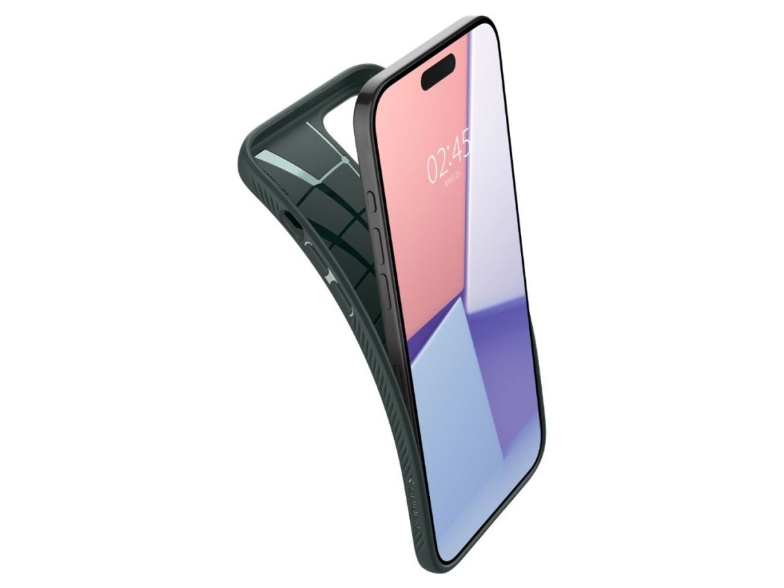 Funda Spigen Liquid Air para iPhone 15 Pro Max - Verde oscuro