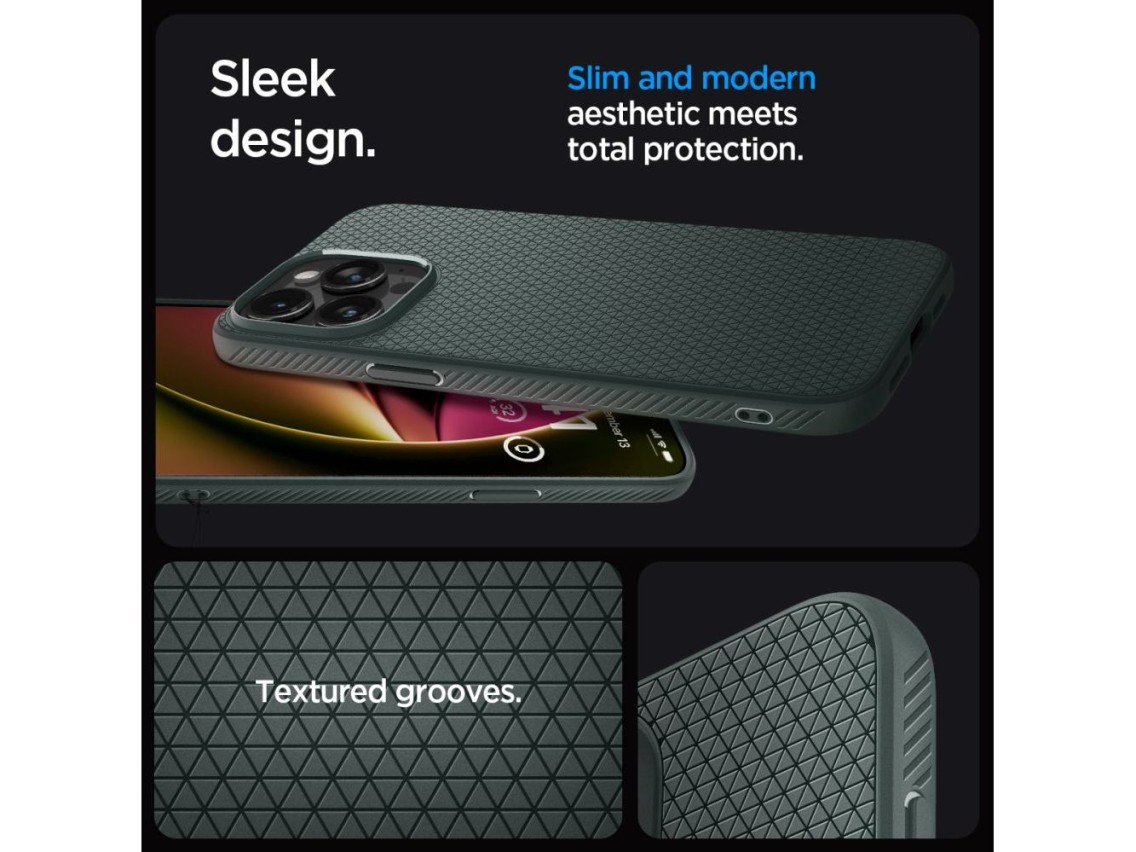 Funda Spigen Liquid Air para iPhone 15 Pro Max - Verde oscuro