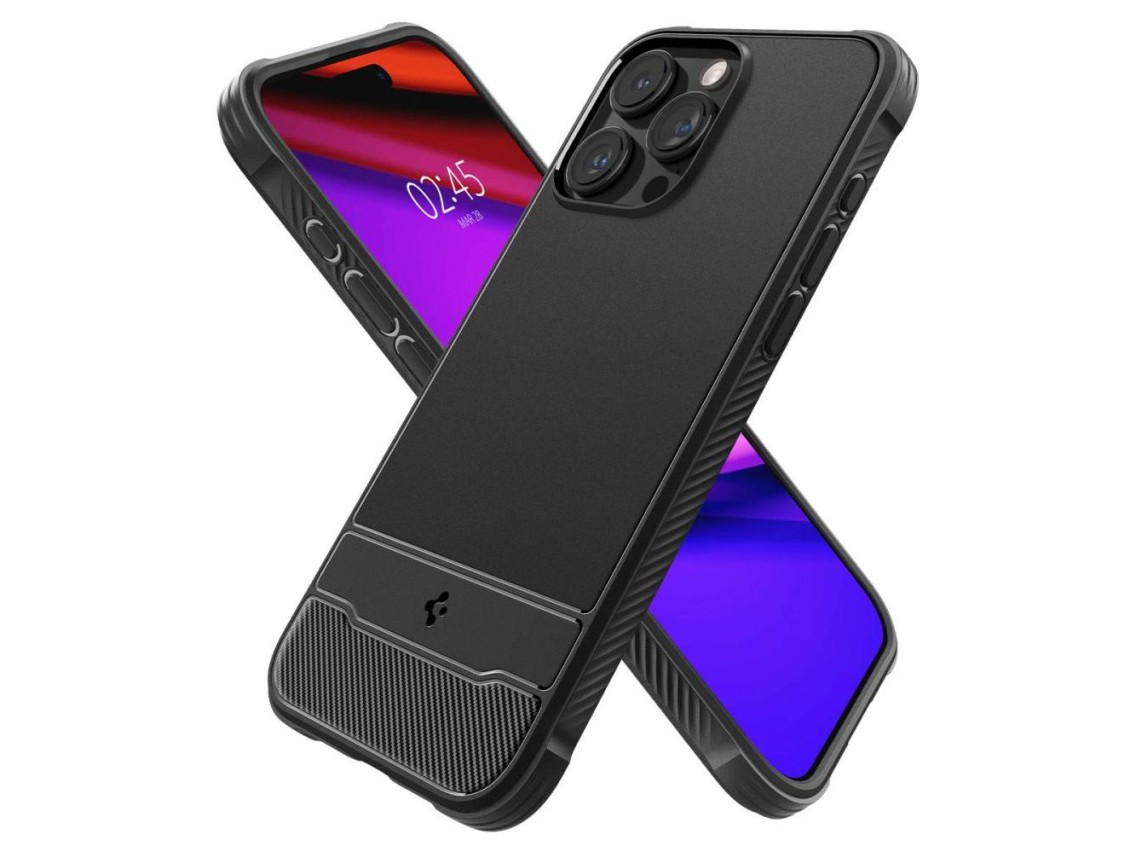 Spigen Rugged Armor Mag Case with MagSafe for iPhone 15 Pro Max - Matte Black