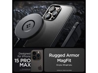 Spigen Rugged Armor Mag Case with MagSafe for iPhone 15 Pro Max - Matte Black Spigen Rugged Armor Mag Case with MagSafe for iPhone 15 Pro Max - Matte Black