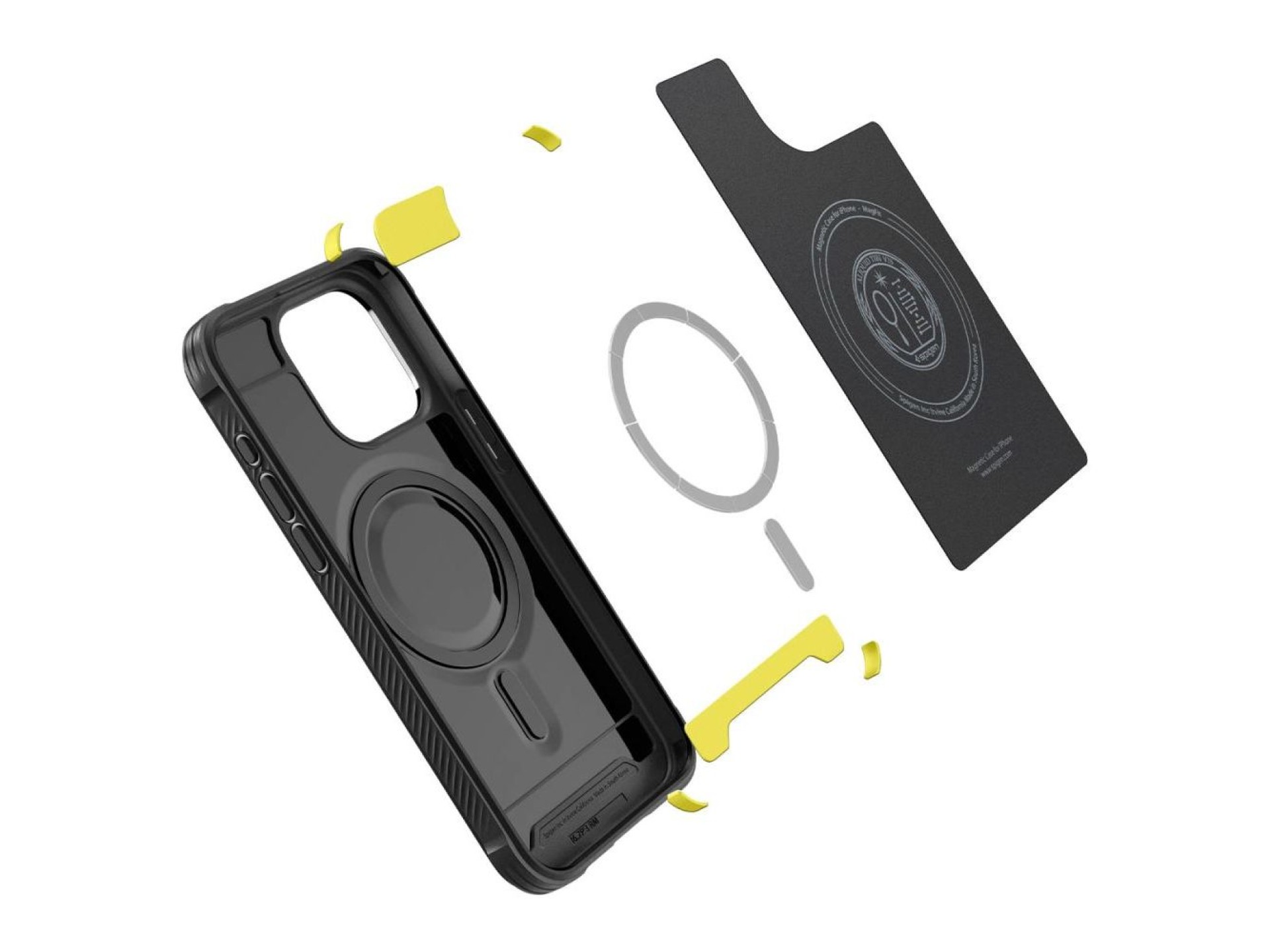 Spigen Rugged Armor Mag Case with MagSafe for iPhone 15 Pro Max - Matte Black