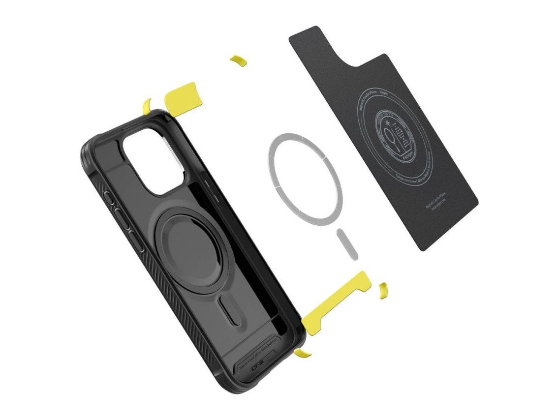 Spigen Rugged Armor Mag Case with MagSafe for iPhone 15 Pro Max - Matte Black