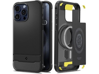Spigen Rugged Armor Mag Case with MagSafe for iPhone 15 Pro Max - Matte Black Spigen Rugged Armor Mag Case with MagSafe for iPhone 15 Pro Max - Matte Black
