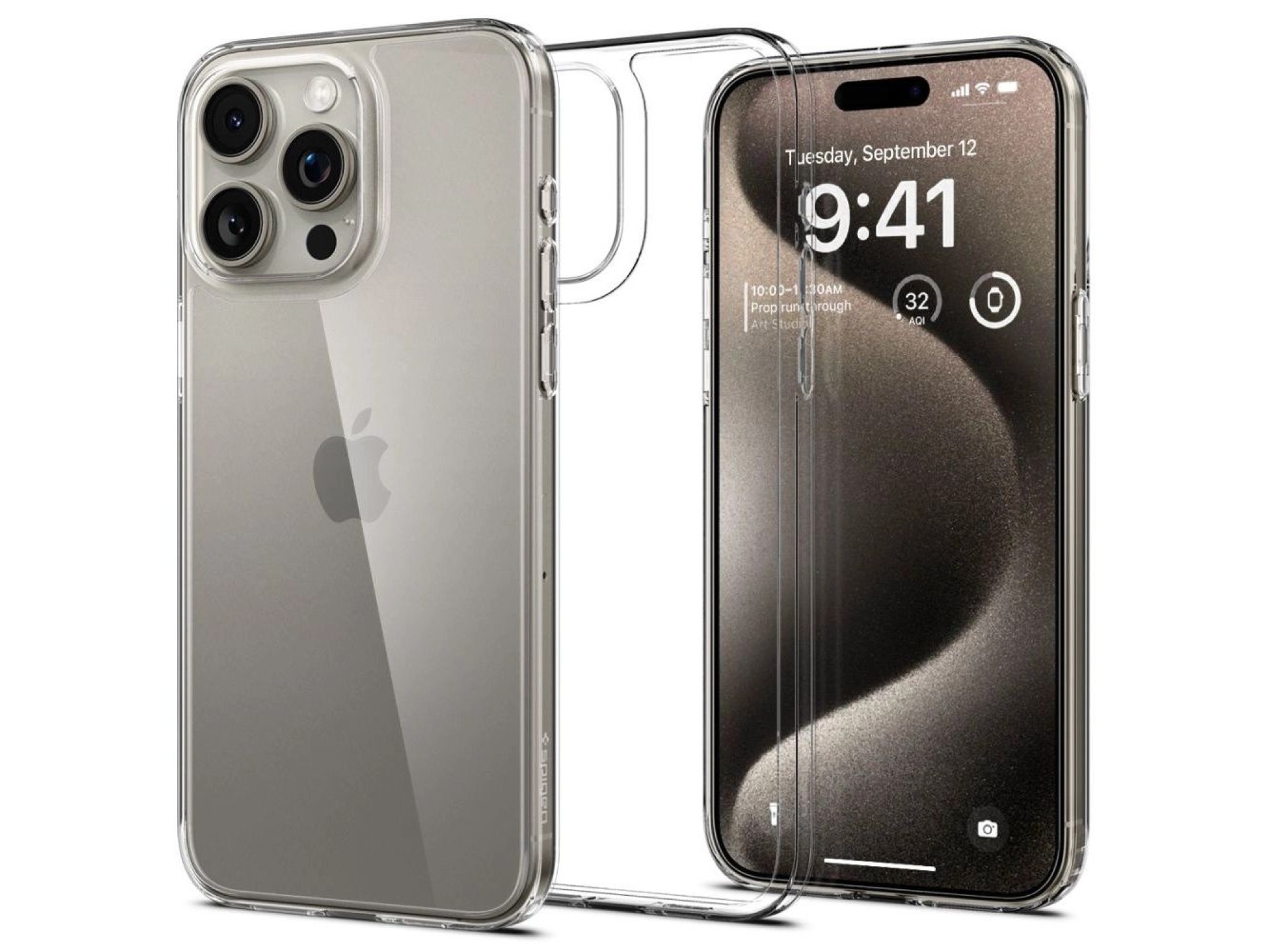 Capa híbrida Spigen Airskin para iPhone 15 Pro Max - Transparente
