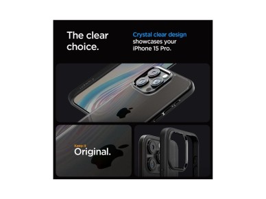 Spigen Crystal Hybrid iPhone 15 Pro Case - Black Spigen Crystal Hybrid iPhone 15 Pro Case - Black