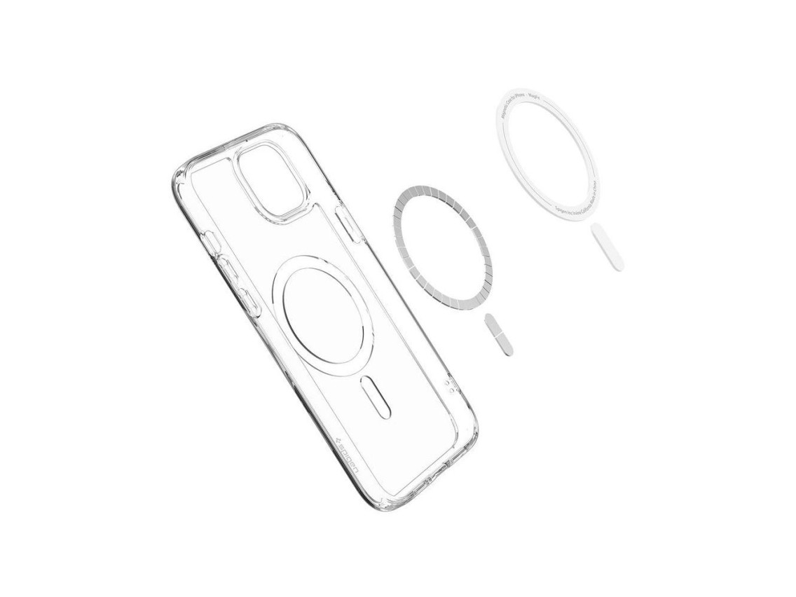 Capa Spigen Crystal Hybrid MagSafe para iPhone 15 Plus - Transparente