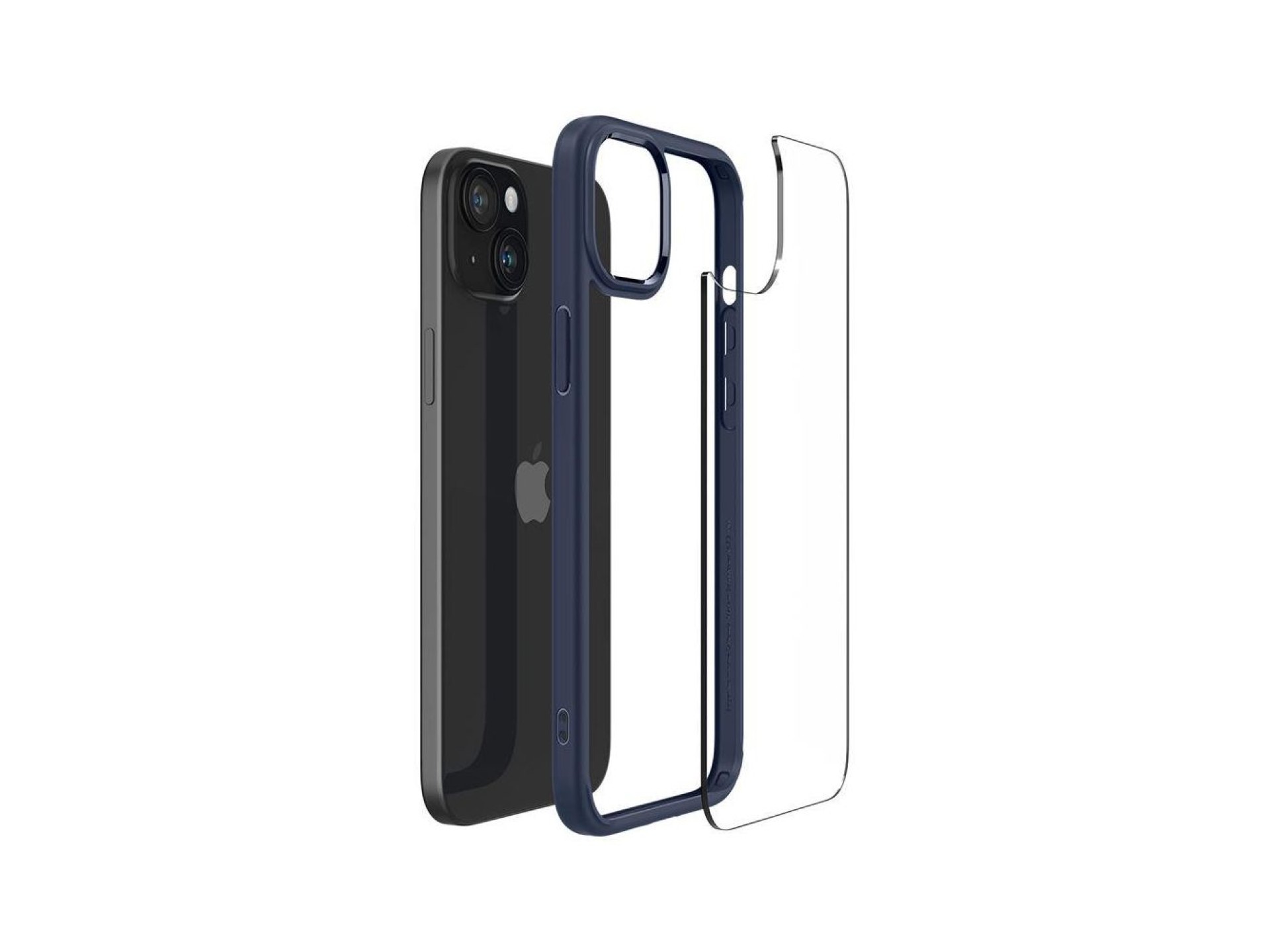 Funda Spigen Crystal Hybrid para iPhone 15 Plus - Azul transparente