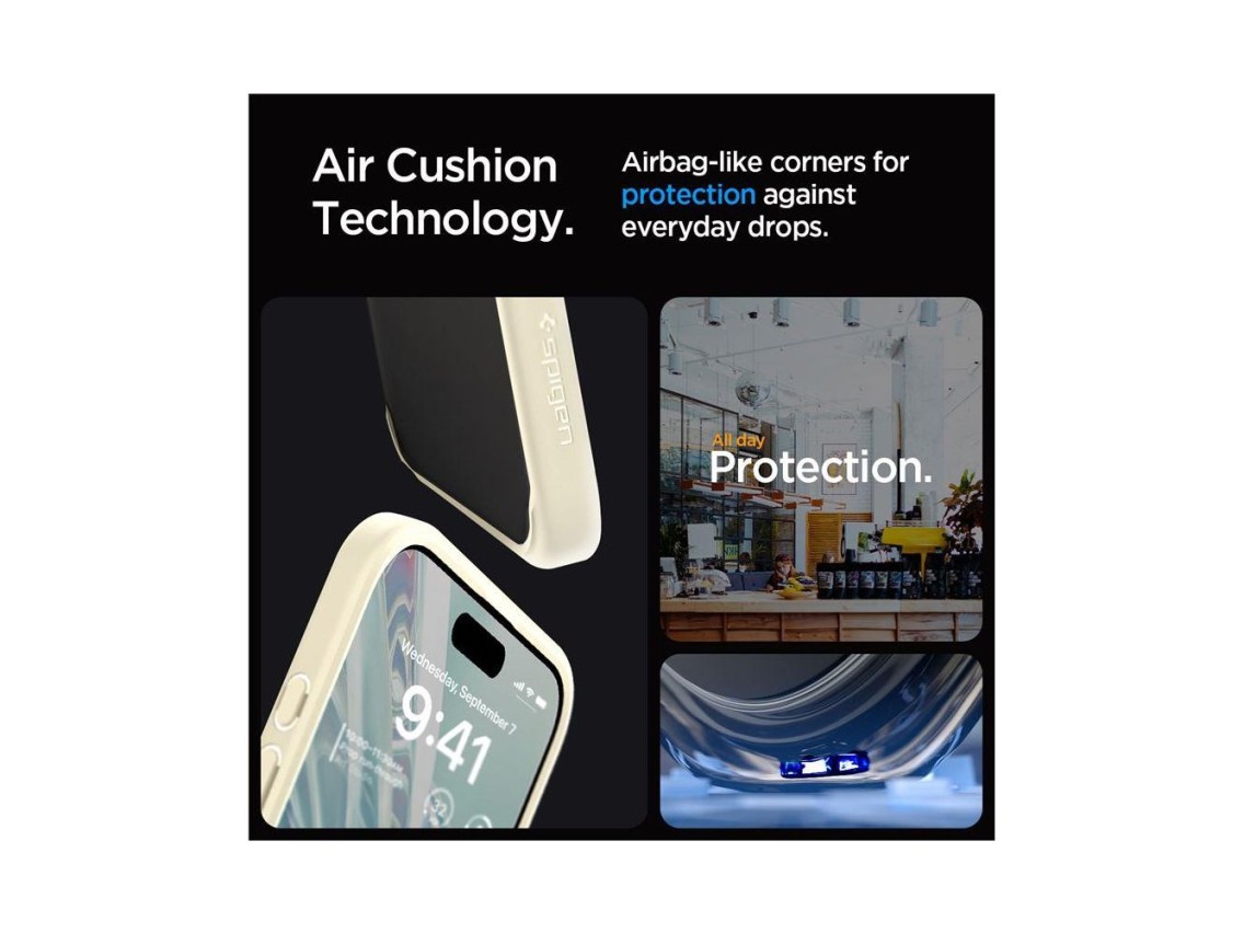 Spigen Crystal Hybrid Case for iPhone 15 Pro Max - Clear Beige
