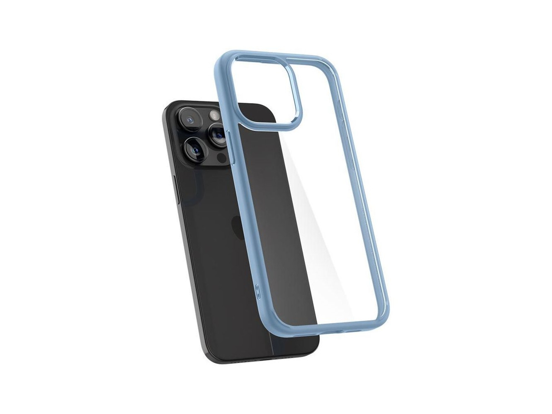 Funda Spigen Crystal Hybrid para iPhone 15 Pro Max - Azul transparente