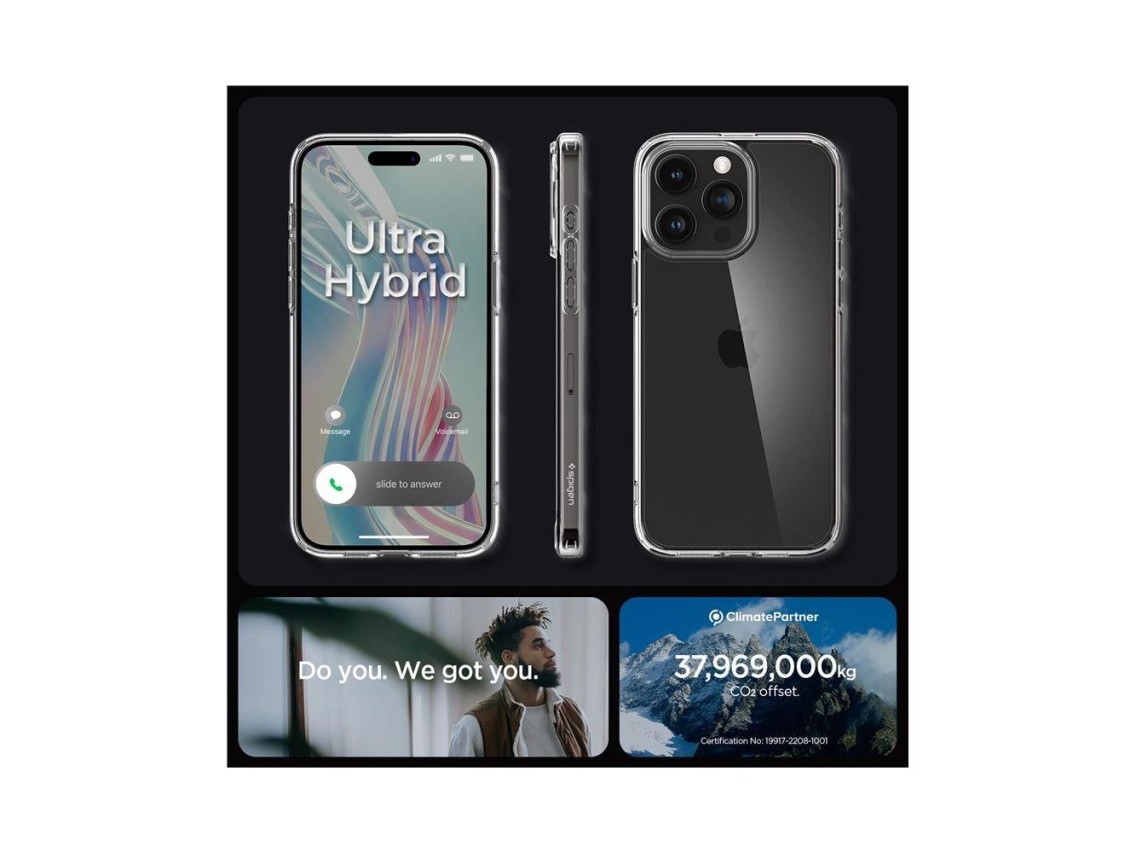 Spigen Crystal Hybrid Case for iPhone 15 Pro Max - Clear