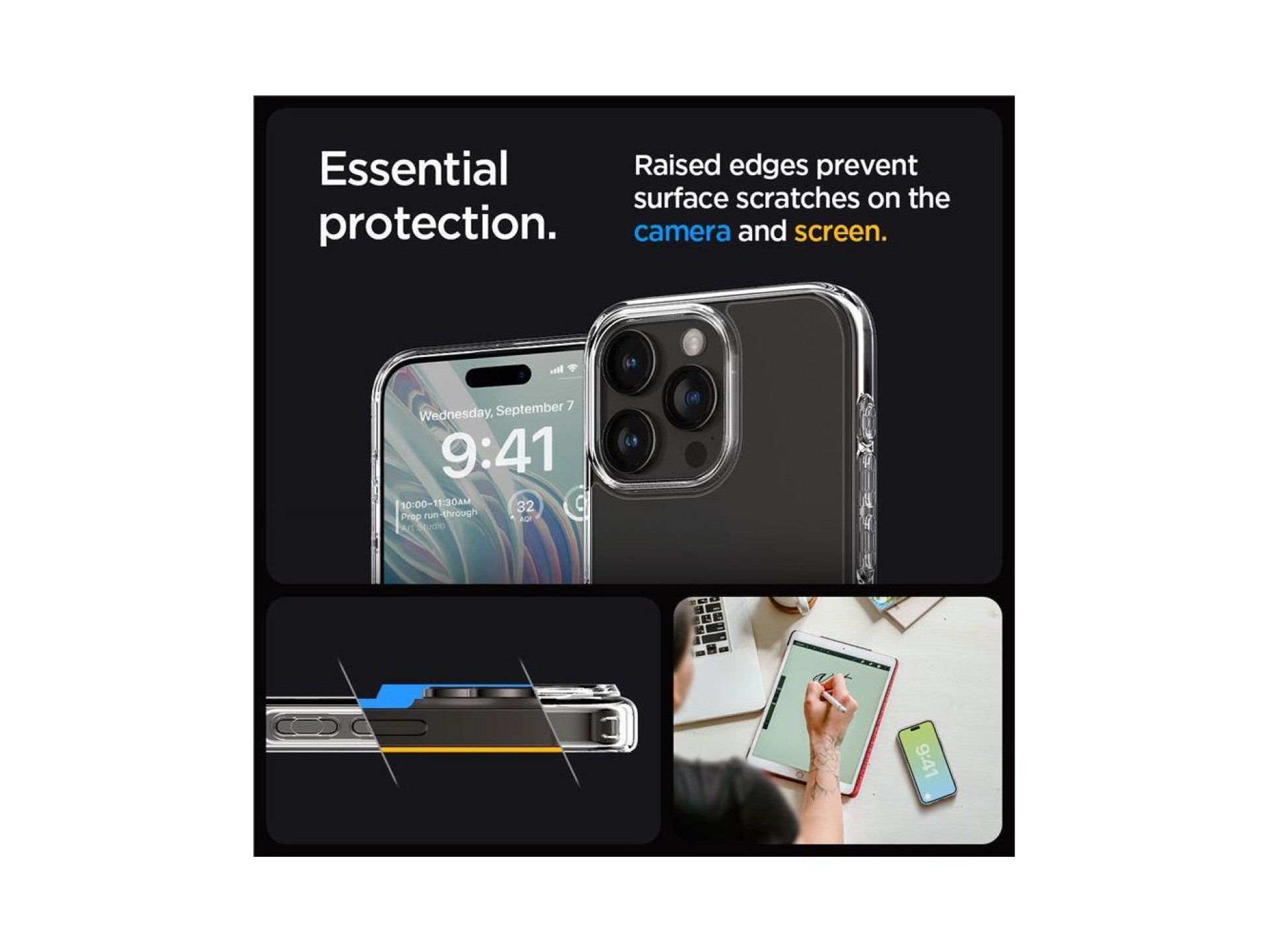 Spigen Crystal Hybrid Case for iPhone 15 Pro Max - Clear