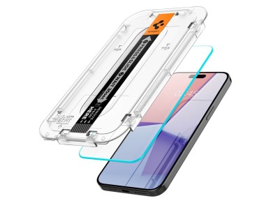 Spigen Glas.tR EZ Fit tempered glass for iPhone 15 Pro - 2 pcs. Spigen Glas.tR EZ Fit tempered glass for iPhone 15 Pro - 2 pcs.