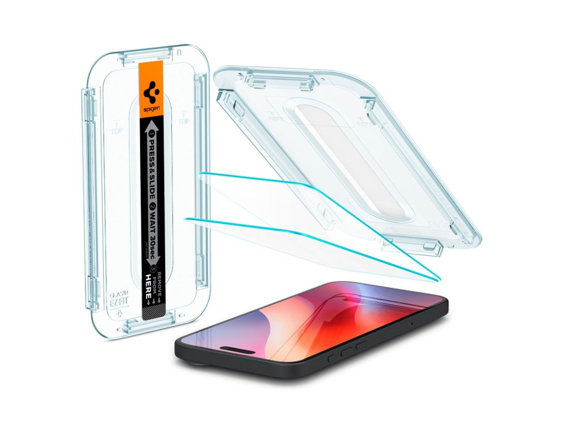 Spigen Glas.tR EZ Fit película de vidro temperado para iPhone 15/16 - 2 unidades.