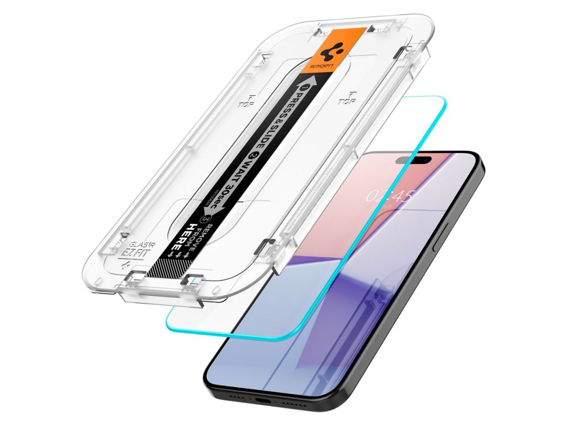Spigen Glas.tR EZ Fit película de vidro temperado para iPhone 15 Pro - 2 unidades.