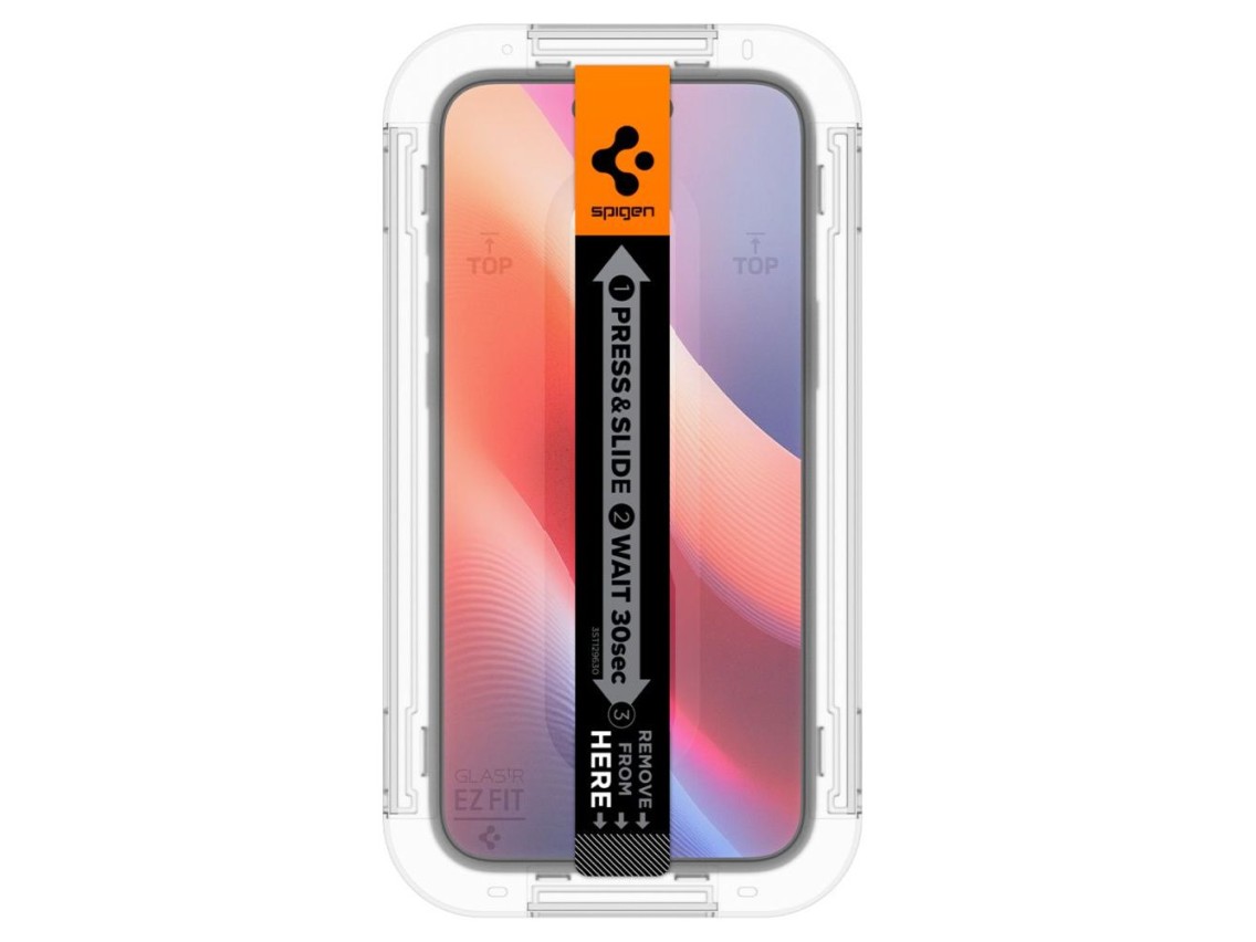 Spigen Glas.tR EZ Fit película de vidro temperado para iPhone 15/16 - 2 unidades.