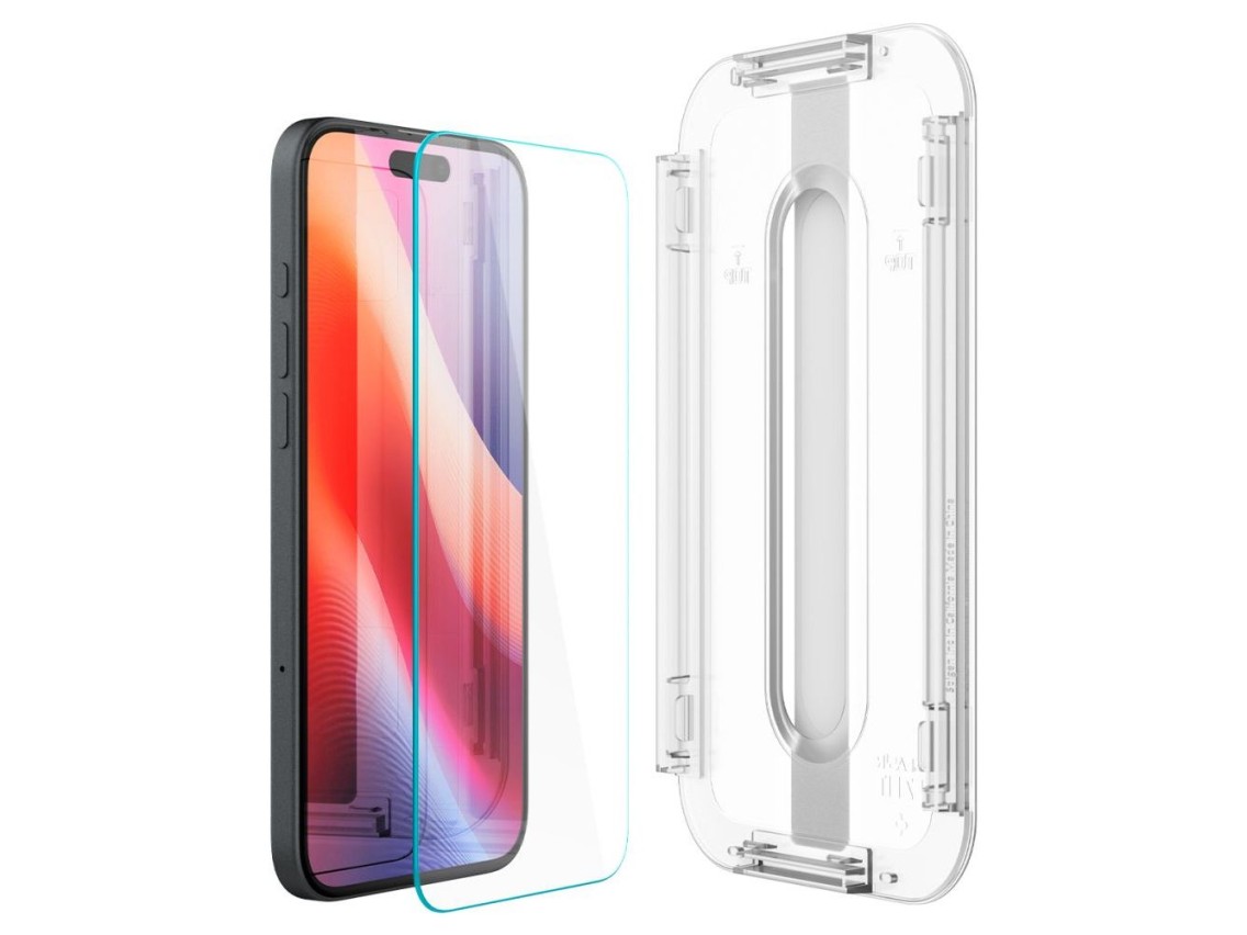 Spigen Glas.tR EZ Fit película de vidro temperado para iPhone 15/16 - 2 unidades.