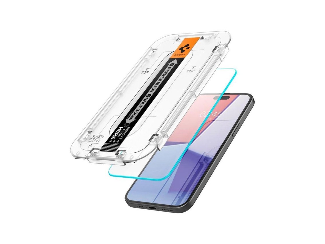 Spigen Glas.tR EZ Fit Película de Vidro Temperado para iPhone 15 Plus / 16 Plus