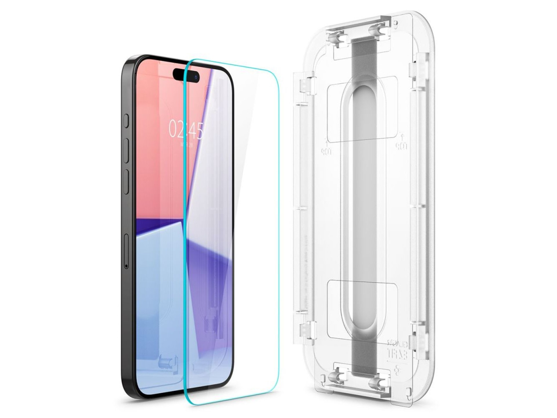 Spigen Glas.tR EZ Fit tempered glass for iPhone 15 Pro Max - 2 pcs.