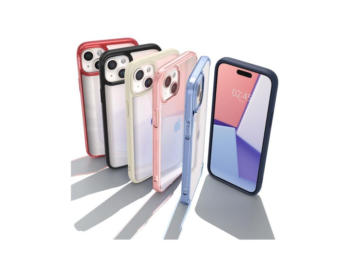 Funda Spigen Crystal Hybrid para iPhone 15 Plus - Transparente