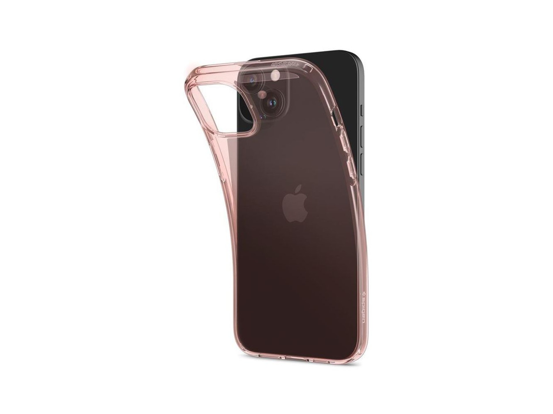 Spigen Crystal Flex iPhone 15 Plus Case - Pink/Transparent