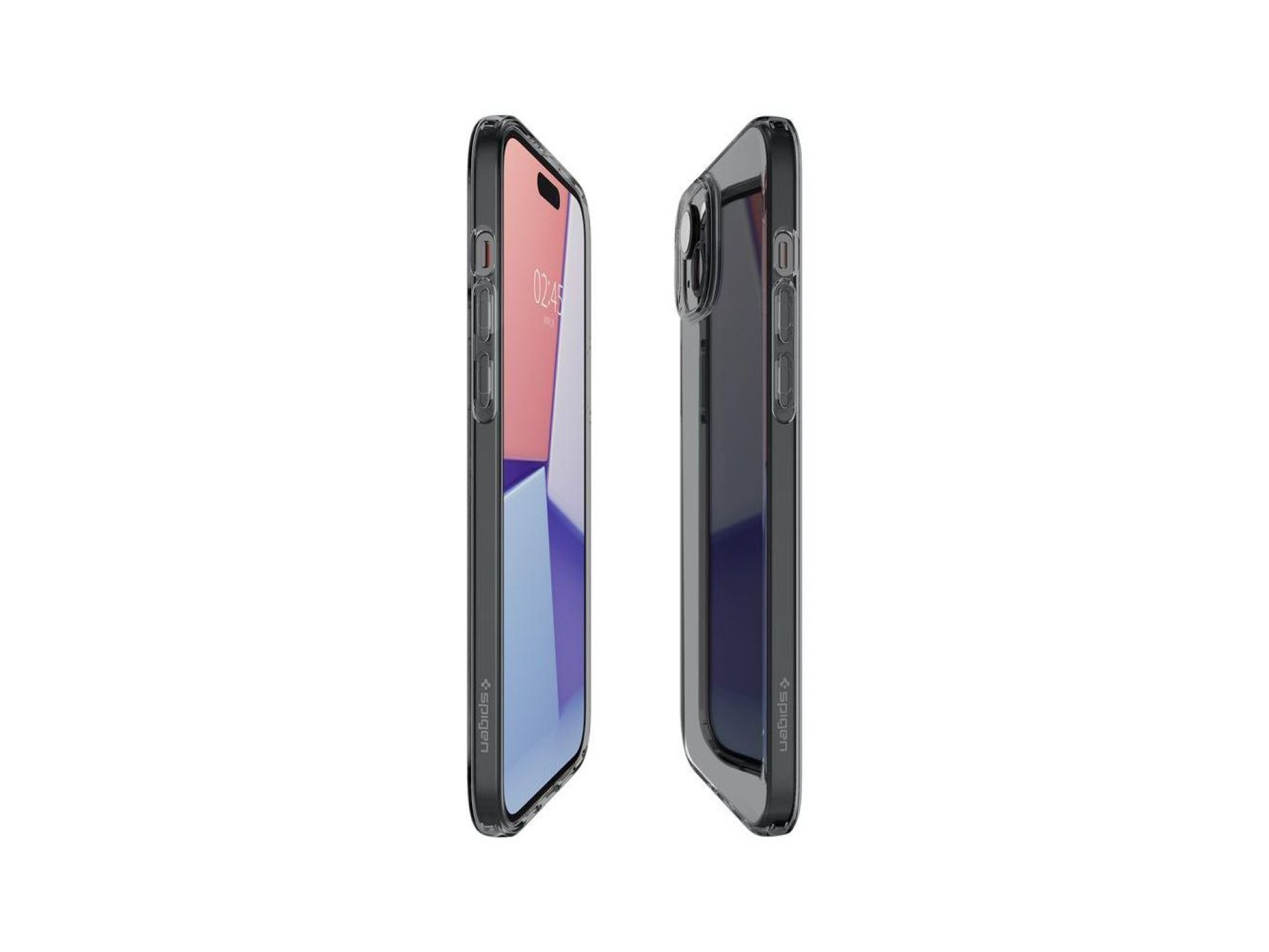 Spigen Crystal Flex iPhone 15 Plus Case - Gray-Transparent