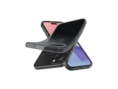 Capa Spigen Crystal Flex para iPhone 15 Plus - Cinza-Transparente Capa Spigen Crystal Flex para iPhone 15 Plus - Cinza-Transparente
