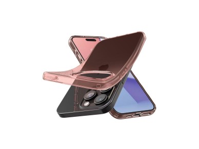 Capa Spigen Crystal Flex para iPhone 15 Pro Max - Rosa/Transparente Capa Spigen Crystal Flex para iPhone 15 Pro Max - Rosa/Transparente