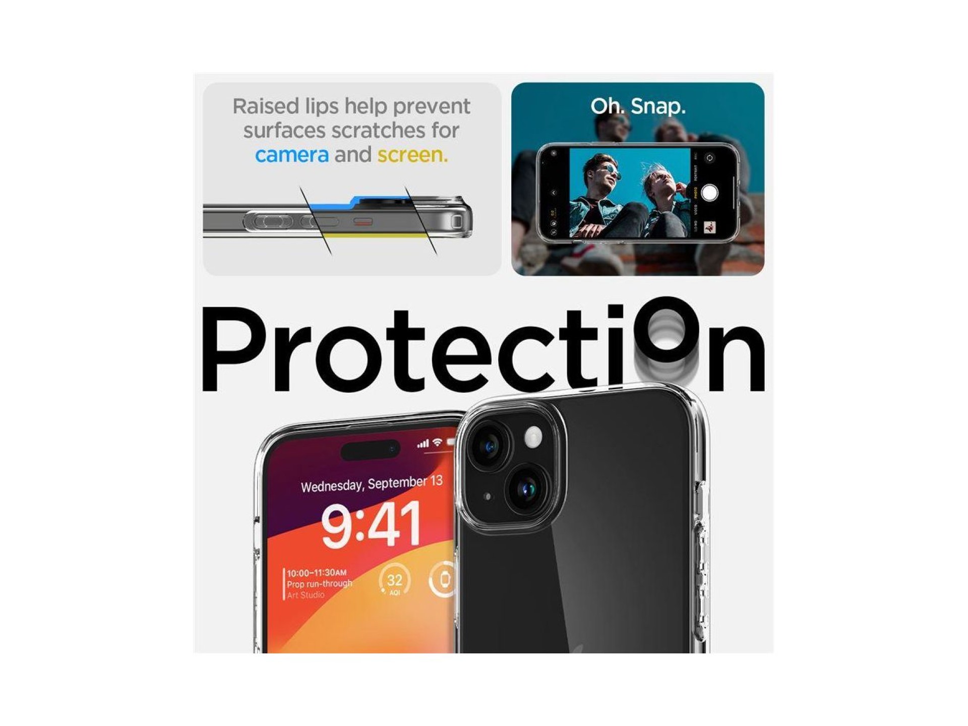 Capa Spigen Crystal Flex para iPhone 15 Plus - Transparente